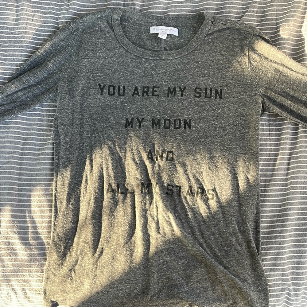 Spiritual Gangster grey Long Sleeve “You are my sun my moon and all my stars”